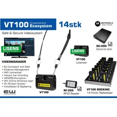 14 kit - Motorola VT100 Kroppskamera - Safe & Secure Ecosystem