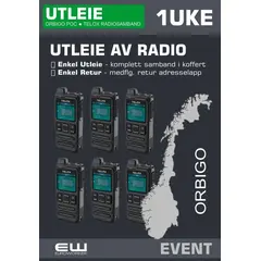 Korttidsleie Radiosamband til Festivaler, Arrangement, Event (7-14 dager)