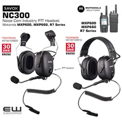 Noise-Com Industry PTT Headset
Motorola MXP600, MXP660, R7 Series