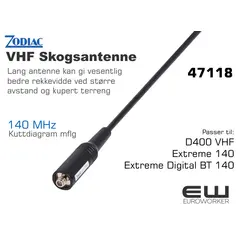Zodiac VHF Lang antenne 140Mhz