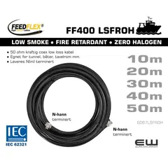 Coax FF400 LSFROH Antennekabel (Low Smoke, Fire Retardant, Zero Halogen, 50Ohm)