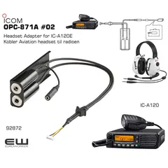 ICOM OPC-871A #02  Headset Adapter for IC-A120E