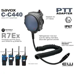Savox C-C440 Molex PTT Adapter (Atex,  DP4X01Ex, R7Ex