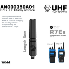 Motorola AN000350A01 R7Ex UHF Stubby Antenna (6cm, Atex)
