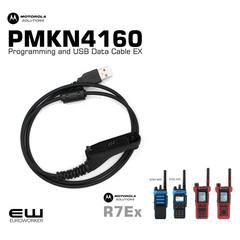 Programmeringskabel for Motorola R7Ex serie og MTP8000-serie
Motorola PMKN4160 Programming and USB Data Cable EX