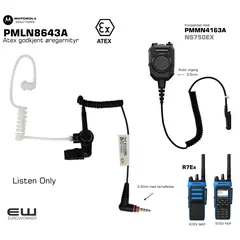 Motorola PMLN8643A - 3,5mm Atex Listen Only Earpiece