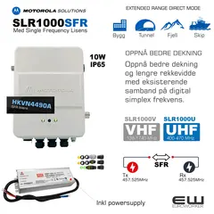 Motorola SLR1000 Simplex Signalforsterker (UHF, VHF, 10W, IP65)