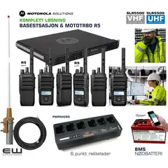 Komplett Løsning - Fast Installasjon - Motorola SLR5500 Basestasjon og Mototrbo R5 (DMR, UHF, VHF)