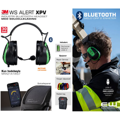 3M Peltor WS Alert XPV Multipoint Bluetooth Headset - Solcellelading_Headband - MRX21A1WS7_euroworker