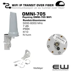 Poynting OMNI-705 WiFi Rundstråleantenne 5000-6000 MHz 7 dBi
