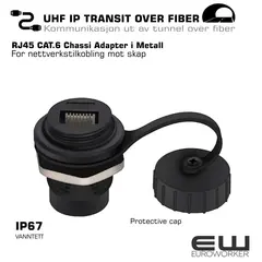 RJ45 CAT.6 Chassi Adapter i Metall