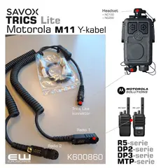 Savox_Euroworker_K600860_Savoxc Trics Lite Y cable for 2 x Motorola M11 (K600860 )