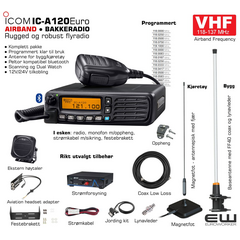 Icom IC-A120E VHF - Ground to Air Airband Mobile Radio - EUROWORKER