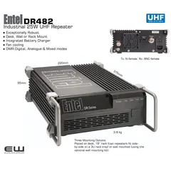 Entel DR482 Industrial & Maritime 25W UHF Repeater (25W, DMR, UHF)