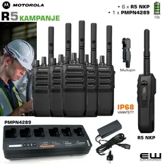 Motorola R5 NKP - 6 stk inkl programemring og PMPN4289 rekkelader