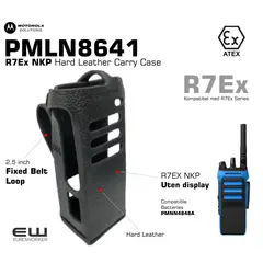Motorola PMLN8641 - R7Ex NKP - No Display Hard Leather Carry Case (Fixed Belt Loop), euroworker