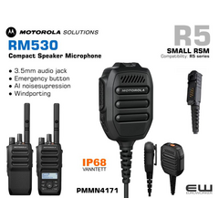 Motorola RM530 Compact Speaker Microphone (R5, 3,5mm audio, Small)
