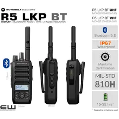 Motorola R5 with bluetooth_euroworker_UHF - MDH07RDH9SA1AN  VHF - MDH07JDH9SA1AN