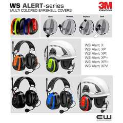 3M Peltor WS Alert Multicolored Earshell Covers