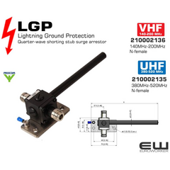 Procom LGP - Lightning Ground Protection Quarter-wave shorting stub surge arrestor