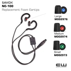 Savox NC100 10 stk Replacement Foam Eartips