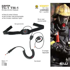 Savox TC-1 & TM-1 Throat Microhone & Speaker Unit (Nato J11) L50580   K50257)