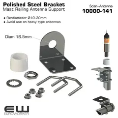 Scan Antenna 10000-141 - Polert stål Mast- og rekkeverkfeste (lette antenner)