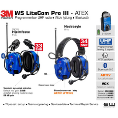 3M Peltor Intrinsic Safe - WS LiteCom Pro III Atex - euroworker