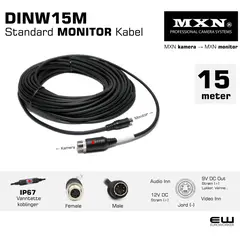 MXN Standard Monitor Cable - DINW15M - 15m - euroworker