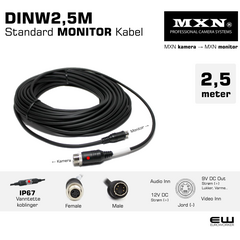 MXN Standard Monitor Cable - DINW2.5M