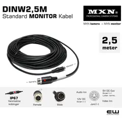 MXN Standard Monitor Cable - DINW2.5M