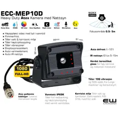 ECC-MEP10D - Heavy Duty Atex Kamera med Nattsyn
