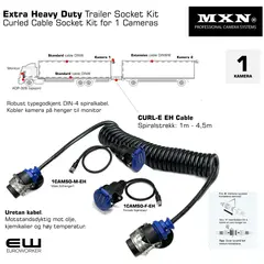 Extra Heavy Duty Trailer Socket Kit for 1 Camera
