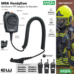 MSA HandyCom MSA PTT Adapter & Monofon for Motorola DP4000-serie