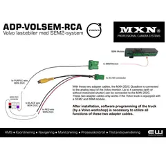 MXN ADP-VOLSEM-RCA - Volvo Lastebil Interfacekabel for 1 analog MXN analog kamera