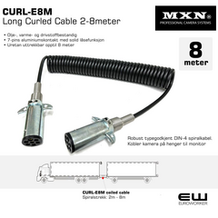 MXN CURL-E8M - Long Curled Cable 2-8meter