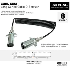 MXN CURL-E8M - Long Curled Cable 2-8meter