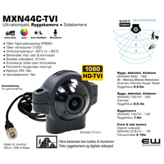 MXN44C-MOD ● Heavy Duty Ryggekamera ● 180° AI Moving Object Detection