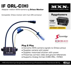 MXN IF ORL-C(H) - INTERFACE 1-CAM FOR ORLACO MONITOR (4-PIN DIN)