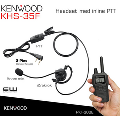 Kenwood KHS-35F Earhook style Headset med PTT