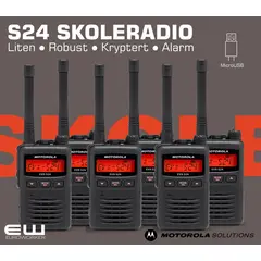 Komplett Bundle - Motorola S24 med rekkelader - Oppsett for bruk i skolemiljø