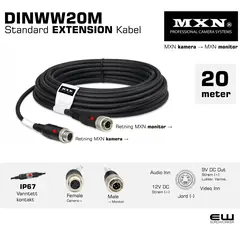 mxn DINWW20M EXTENSION SKJØTEKABEL FORLENGELSESKABEL  fra euroworker.cpt