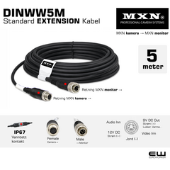 mxn DINWW5M EXTENSION SKJØTEKABEL FORLENGELSESKABEL  fra euroworker.cpt