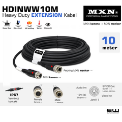 MXN skjøtekabel forlengelseskabler Heavy Duty Camera Cable - 10m - MXN Heavy Duty Extension Camera Cable - HDINWW10M