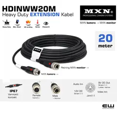 20m - MXN Heavy Duty Extension Cable - HDINWW20M - MXN Heavy Duty Extension Camera Cable - HDINWW20m fra euroworker