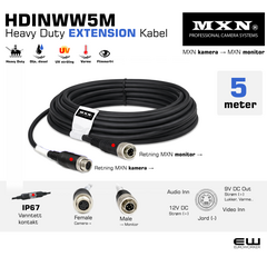 MXN skjøtekabel forlengelseskabler Heavy Duty Camera Cable - HDINWW5M (System A)