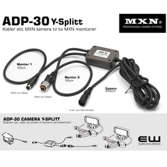 MXN ADP-30 - Kobler ett MXN kamera til to MXN monitorer