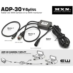 MXN ADP-30 - Kobler ett MXN kamera til to MXN monitorer