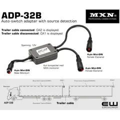 Trailer cable connected: CA2 is displayed.
Trailer cable disconnected: CA1 is displayed