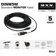 MXN Standard Monitor Cable - DINW5M - 5 meter euroworker